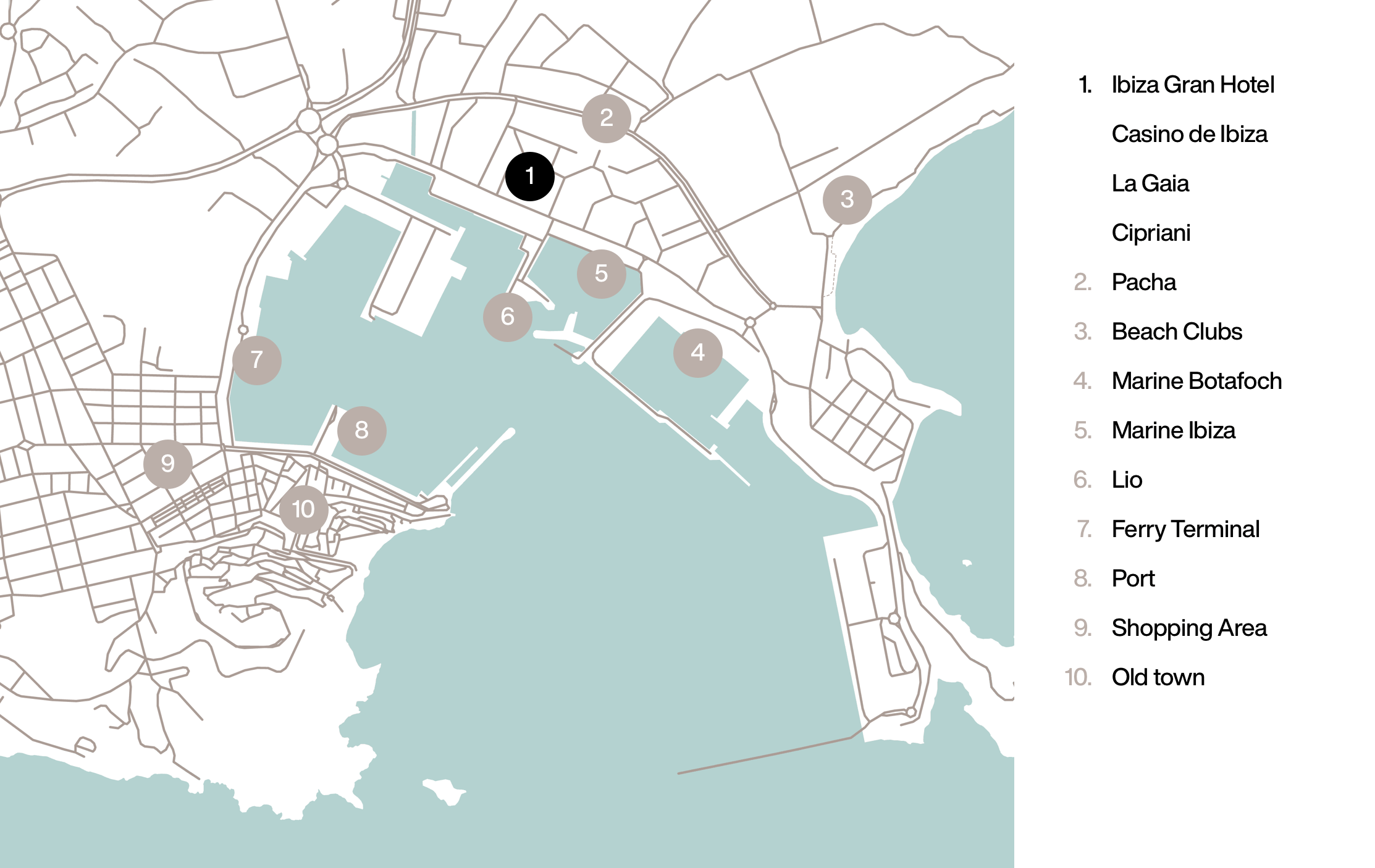 hotel arenal ibiza maps